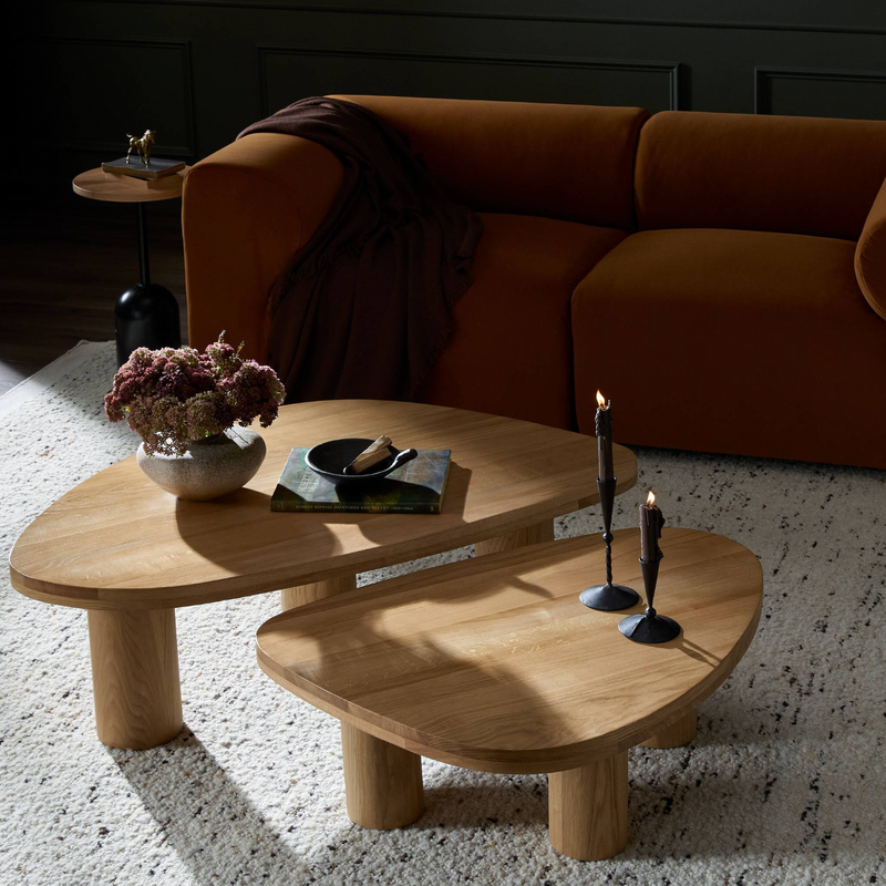 Zion Nesting Coffee Table Set - Natural Oak