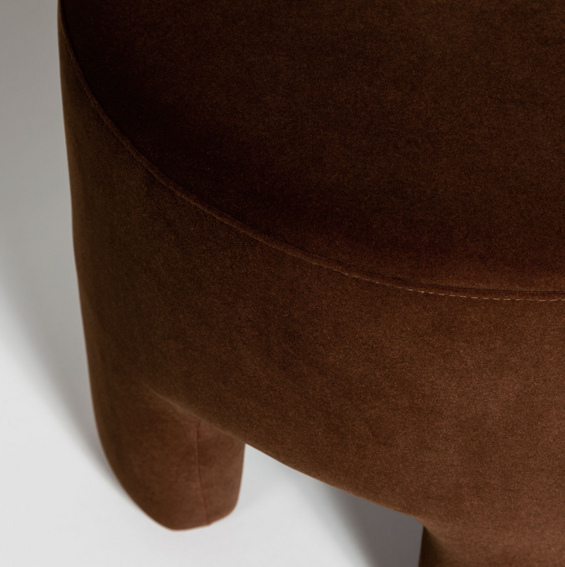 Malorie Ottoman - Velvet Chestnut