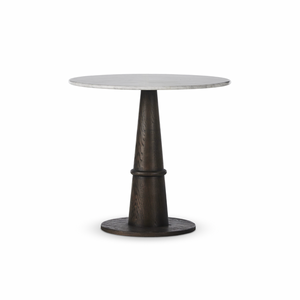 Goetz Bistro Table - Honed White Marble