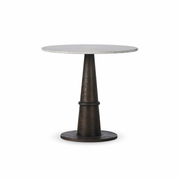 Goetz Bistro Table - Honed White Marble