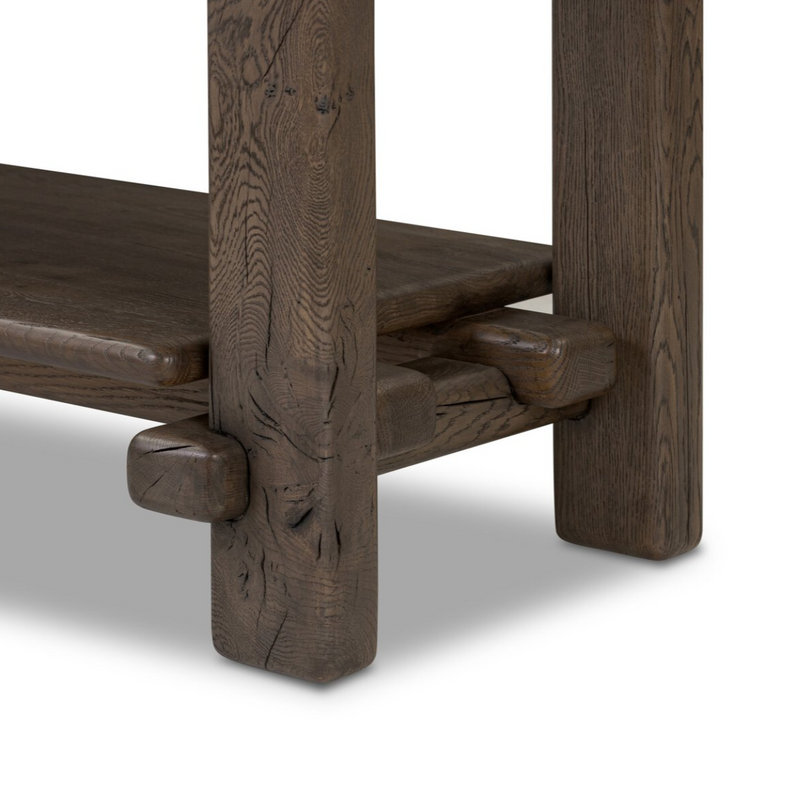Marcia Low Console Table - Grey Reclaimed French Oak