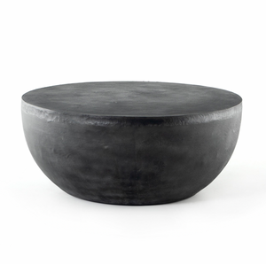 Basil Outdoor Round Coffee Table - Aged Grey