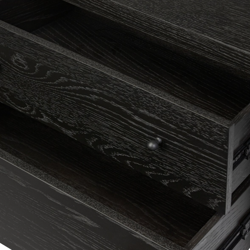 Roark Nightstand - Ebony Oak Veneer