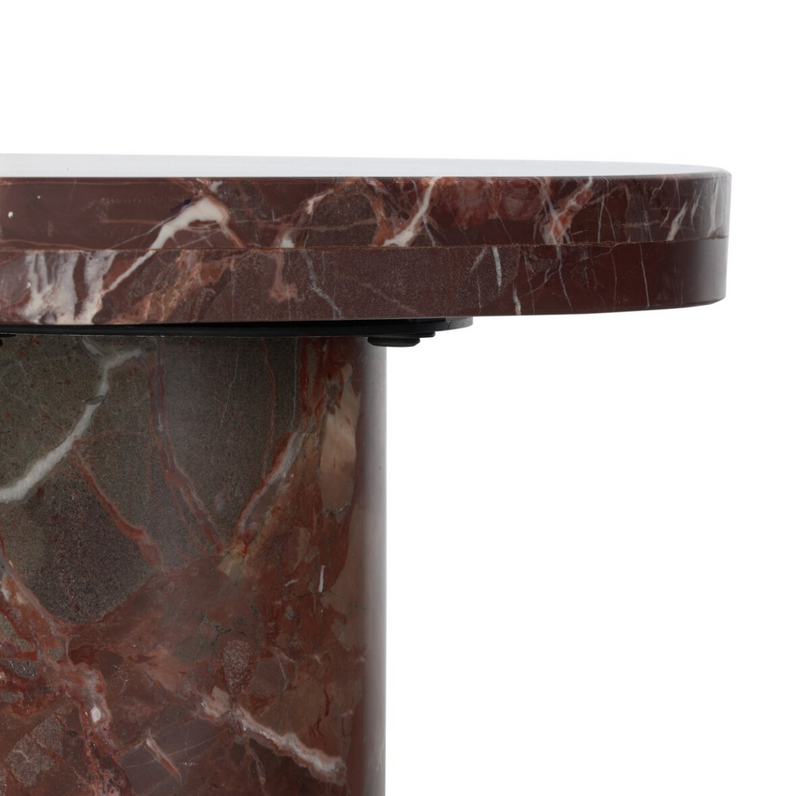 Zion End Table - Merlot Marble
