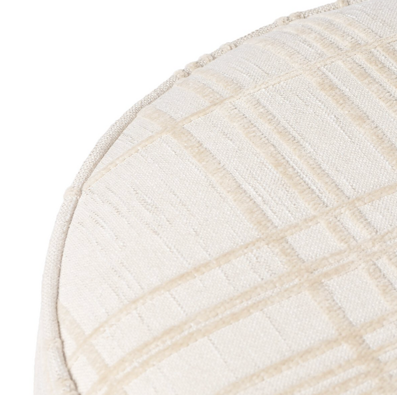 Sinclair Round Ottoman - Sheffield Ivory