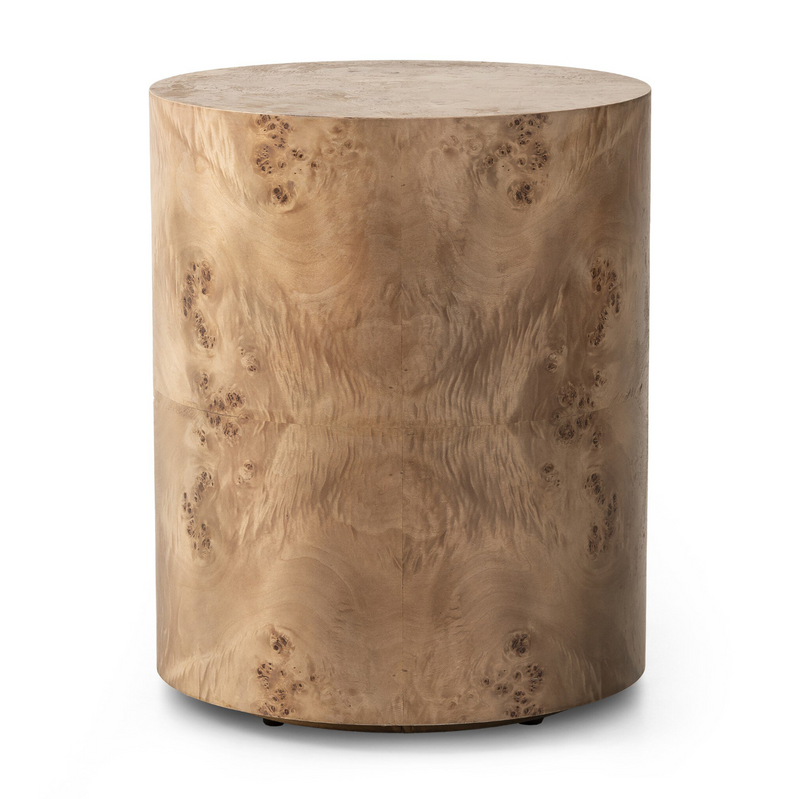 Caya End Table - Caramel Burl