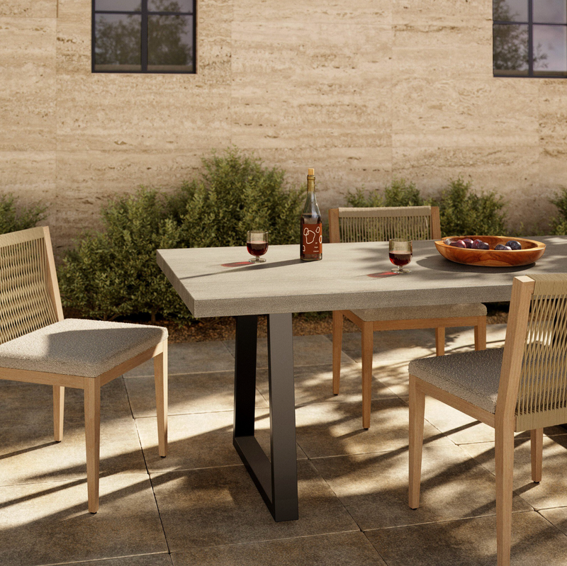 Cyrus Outdoor Dining Table - Light Grey