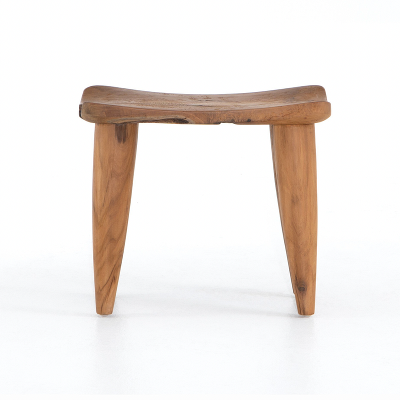Zuri Outdoor Stool - Aged Natural Teak