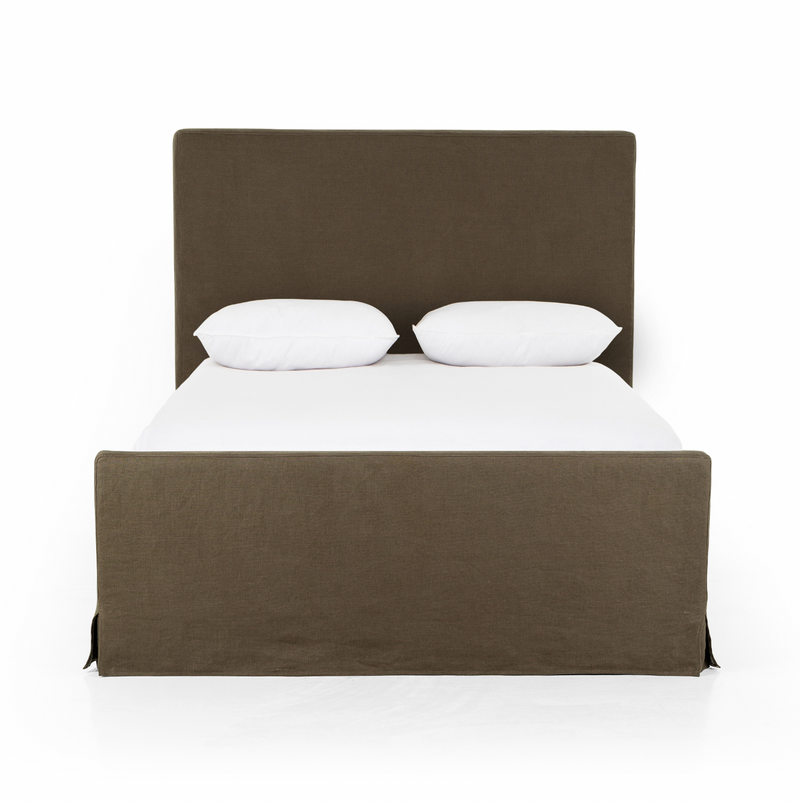Daphne Slipcovered Bed - Coffee