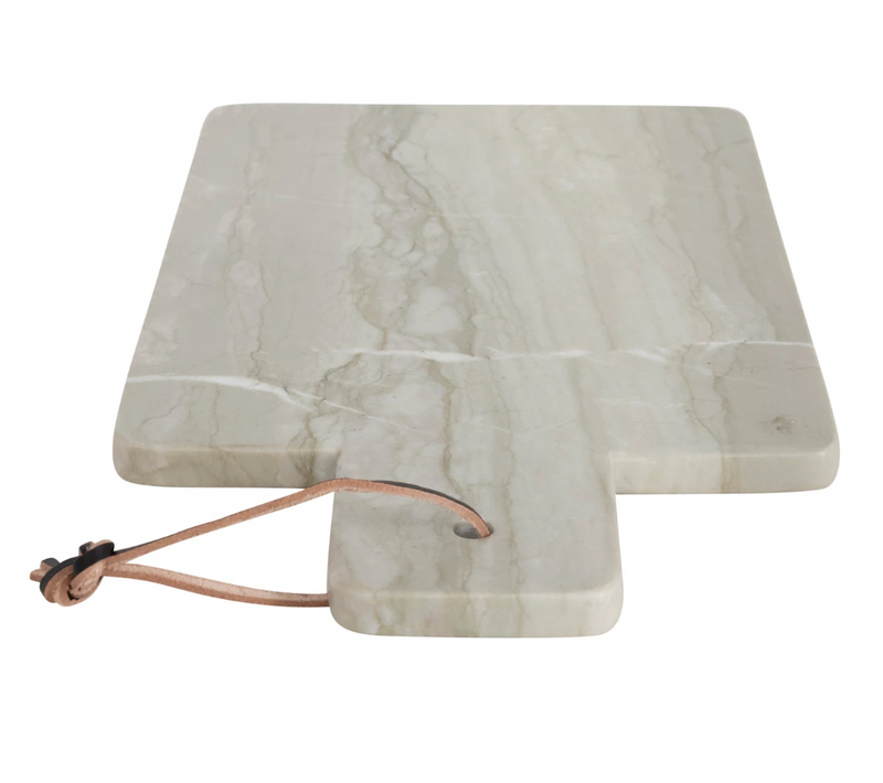 Marble Cheese Board with Leather Tie