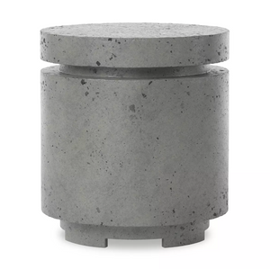 Higgins Outdoor Round Propane Enclosure - Pewter Concrete