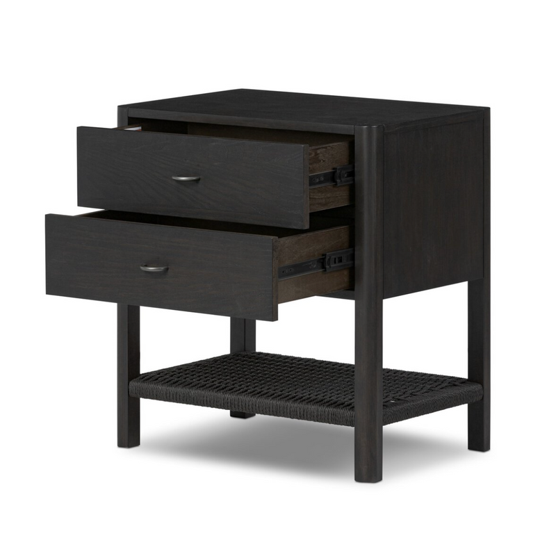 Zuma Nightstand - Smoked Black Ash Veneer