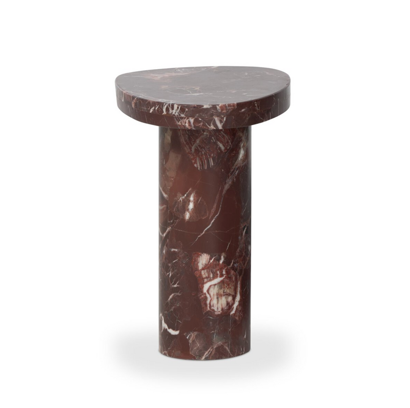 Zion End Table - Merlot Marble