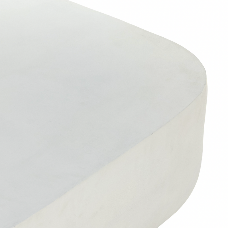 Basil Square Outdoor Coffee Table - Matte White