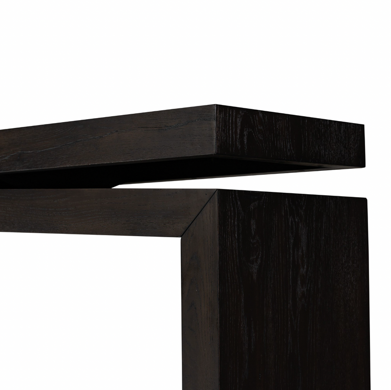 Matthes Console Table - Smoked Black Oak