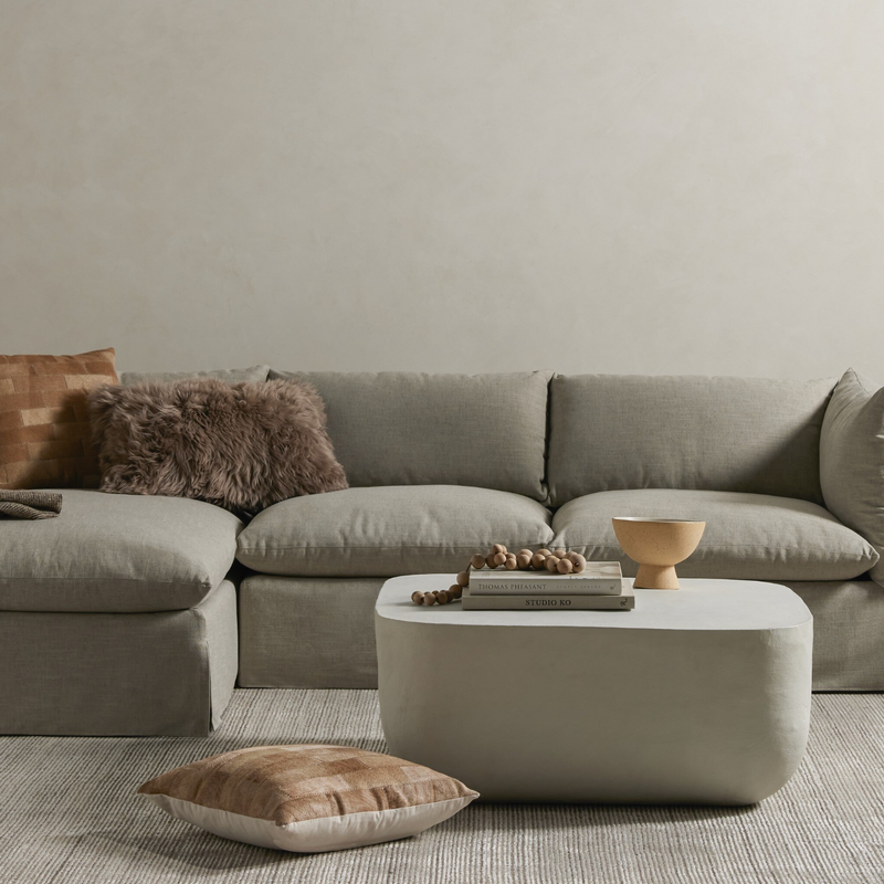 Basil Square Outdoor Coffee Table - Matte White