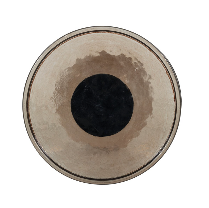 Viola Accent Table - Smoked Brown Cast Glass