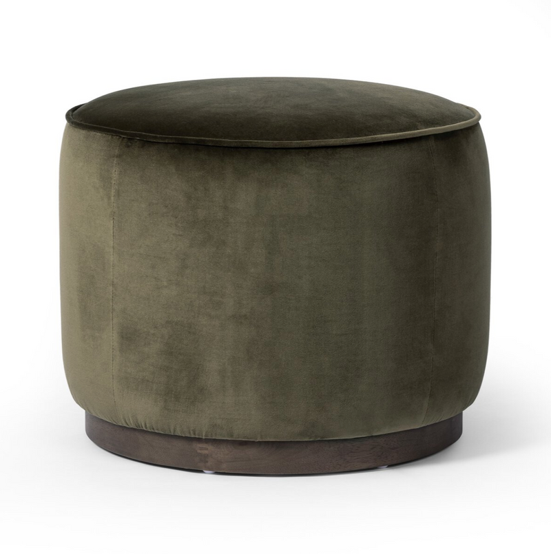 Sinclair Round Ottoman - Surrey Olive