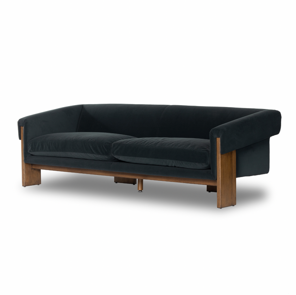 Cairo Sofa - Modern Velvet Smoke