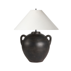 Mays Table Lamp - Aged Black Terracotta