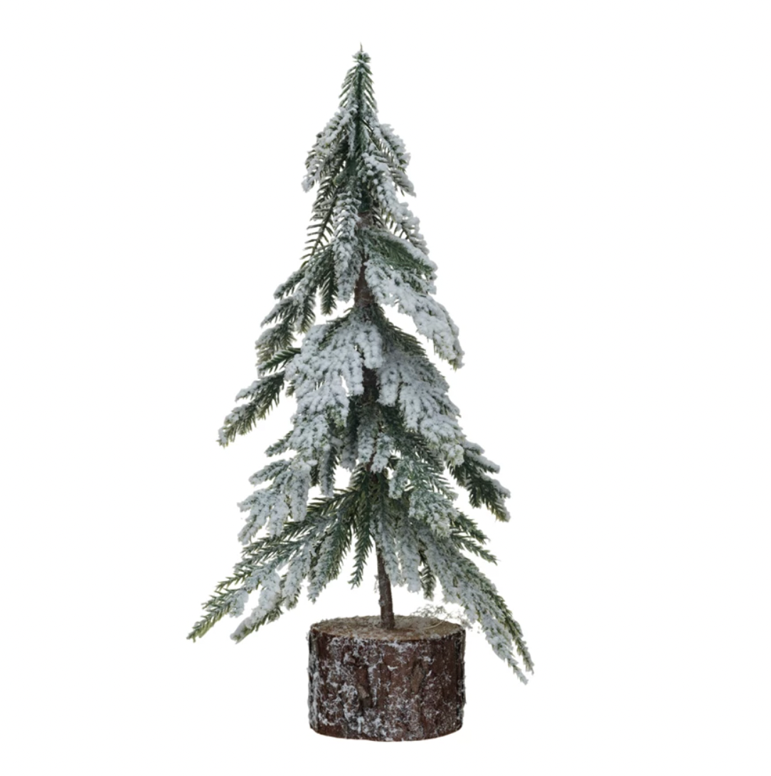Faux Fir Tree with Wood Base Small – Arcadia Modern Home