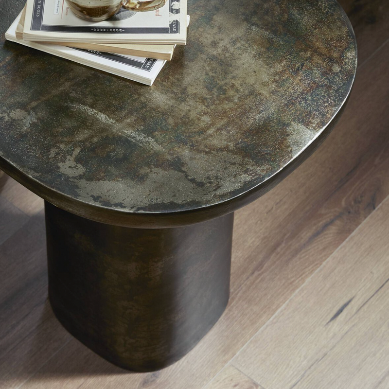 Odessa End Table - Distressed Bronze