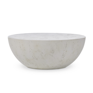 Boula Outdoor Coffee Table - Aged White Concrete