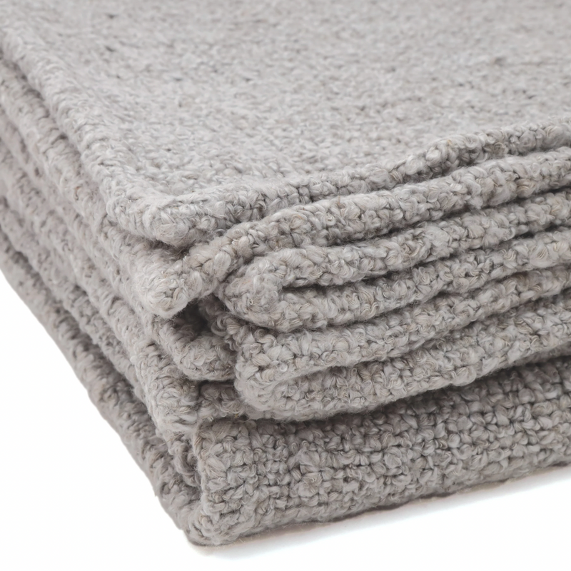 Lana Bouclé Throw - Light Grey