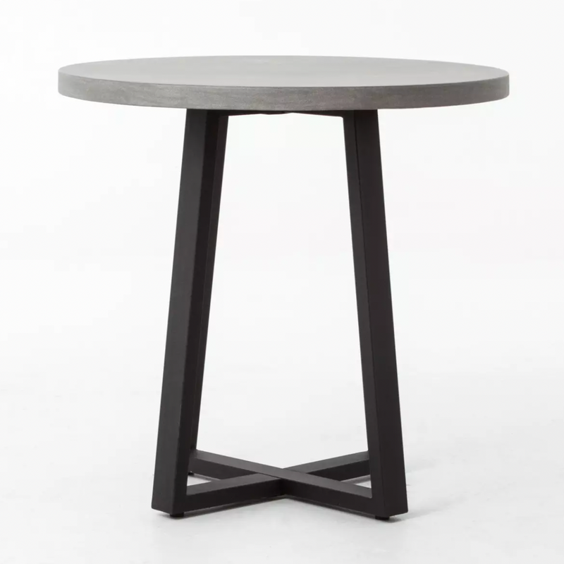 Cyrus Outdoor Round Dining Table - Light Grey