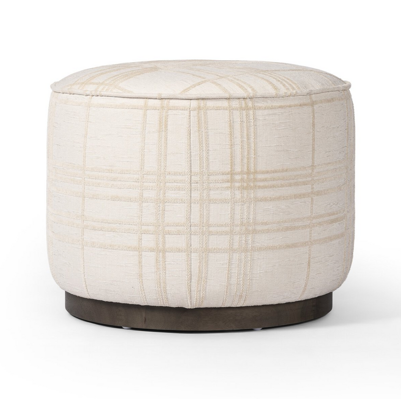 Sinclair Round Ottoman - Sheffield Ivory
