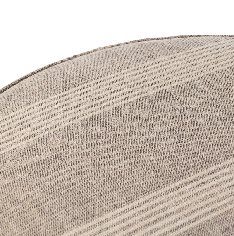 Sinclair Large Round Ottoman - Manchester Flint