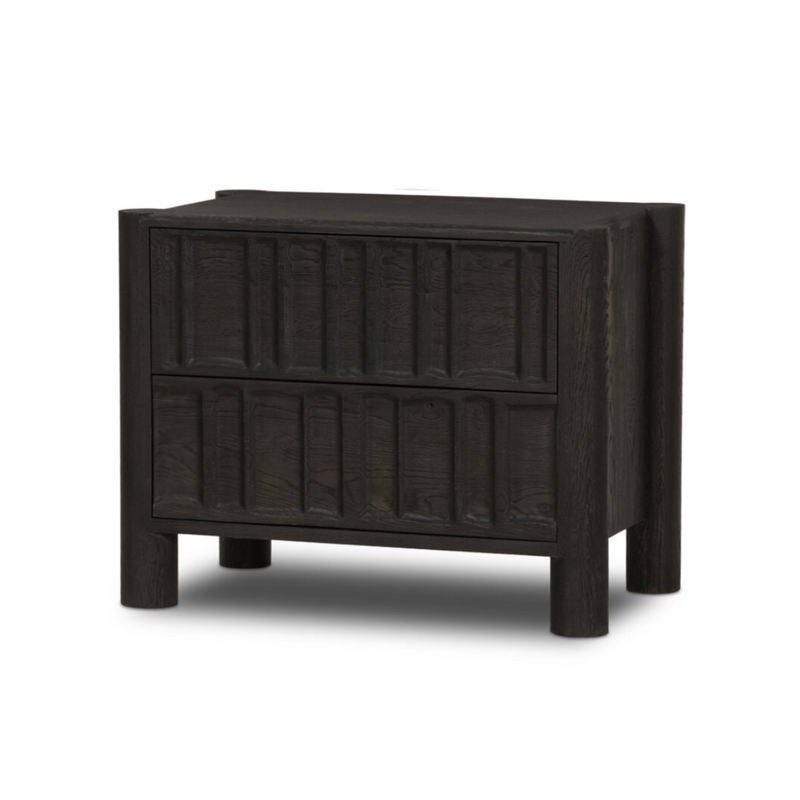 Ezri Nightstand - Black Oak
