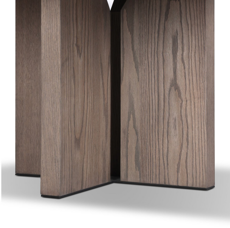 Ernest Round Dining Table - Shale Grey Oak Veneer