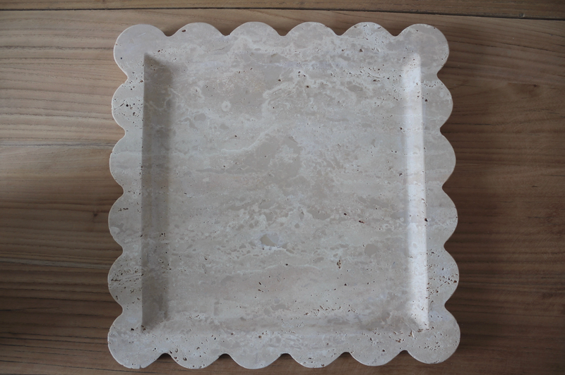 The Cyrus Tray- Travertine Square
