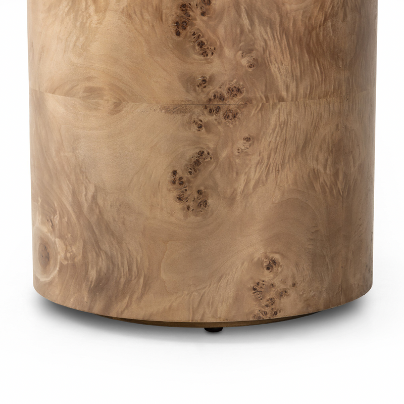 Caya End Table - Caramel Burl