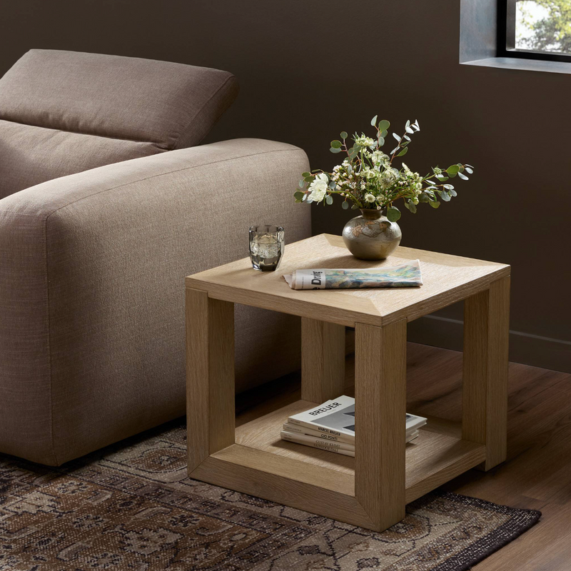 Thomas End Table - Bleached Oak