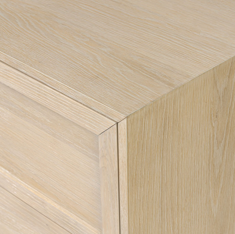 Millie Nightstand - Light Bleach Oak Veneer