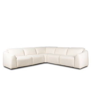 Alondra Power Recliner 5-Piece Sectional - Crypton Nomad Snow