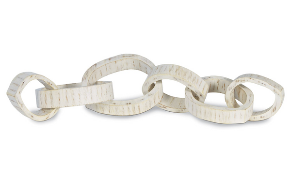 Tyra Wooden Links - Whitewash