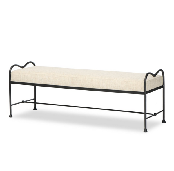 Leona Accent Bench - Yuma Cream
