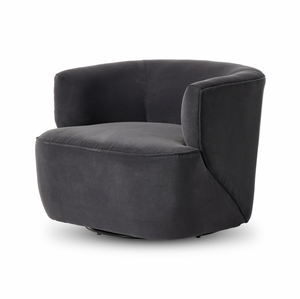 Mila Swivel Chair - Henry Charcoal