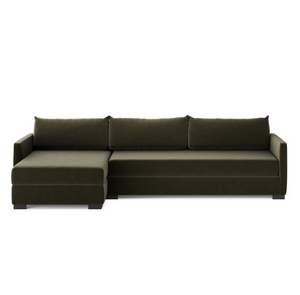 Wickham 2-Piece Sleeper Sectional With Storage Chaise - Surrey Olive
