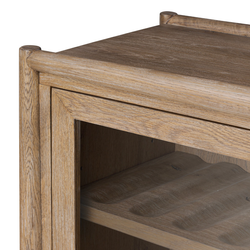 Glenview Bar Cabinet - Weathered Oak