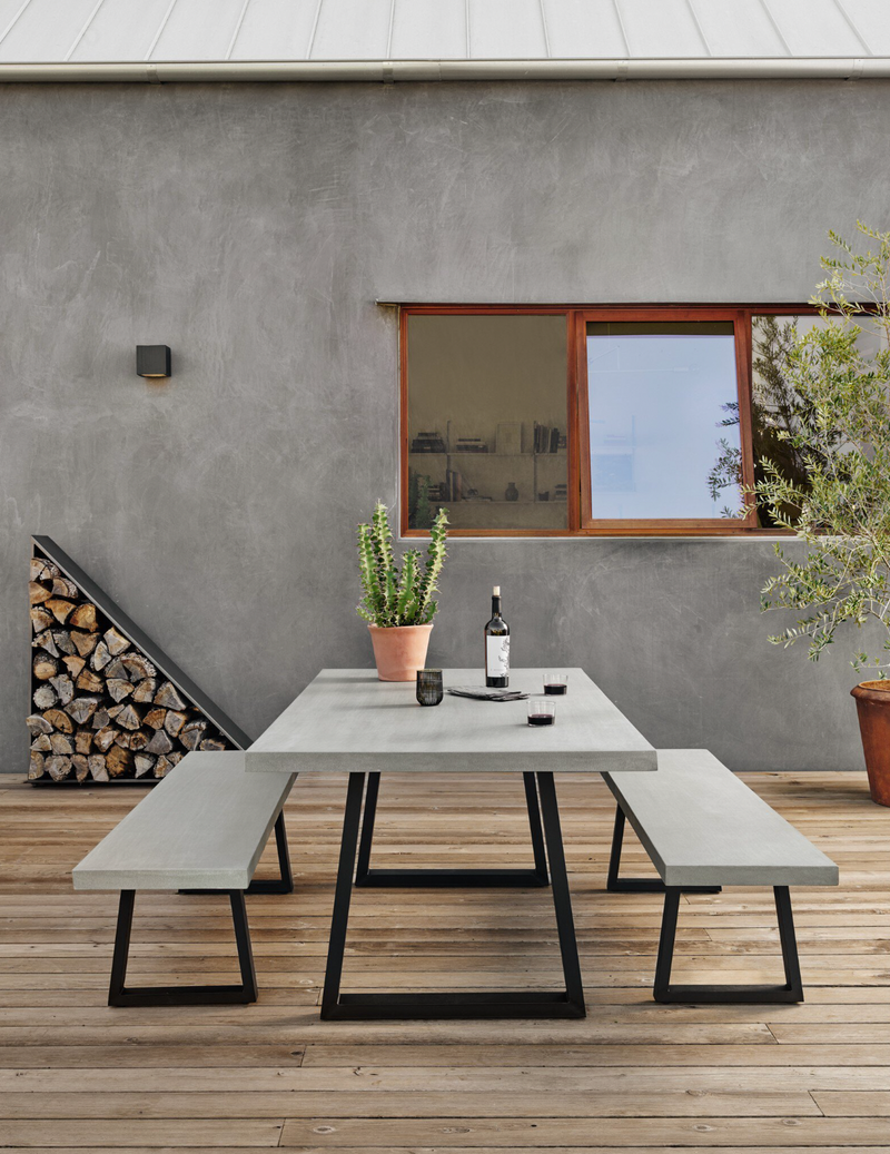 Cyrus Outdoor Dining Table - Light Grey