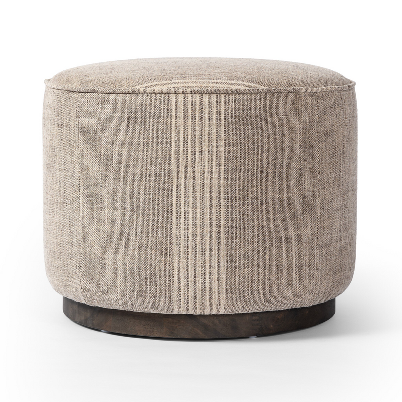 Sinclair Round Ottoman - Manchester Flint