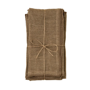 Lave Linen Napkins - Dusky Green, Set of Four