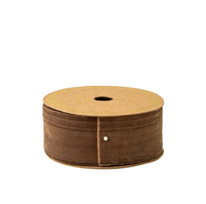 2" Velvet Ribbon on Spool - Chocolate