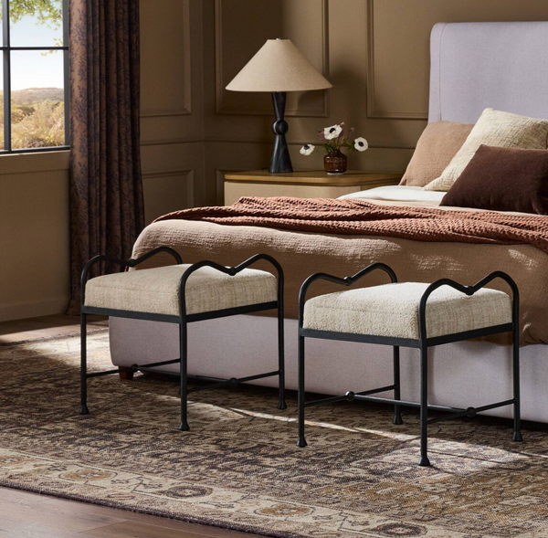 Leona Accent Stool - Yuma Cream