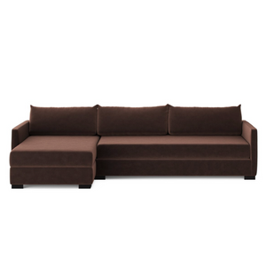 Wickham 2-Piece Sleeper Sectional With Storage Chaise - Surrey Cocoa