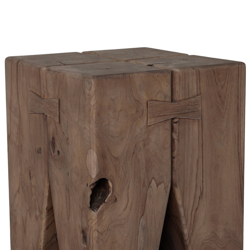 Oshan Outdoor End Table - Stained Toasted Brown